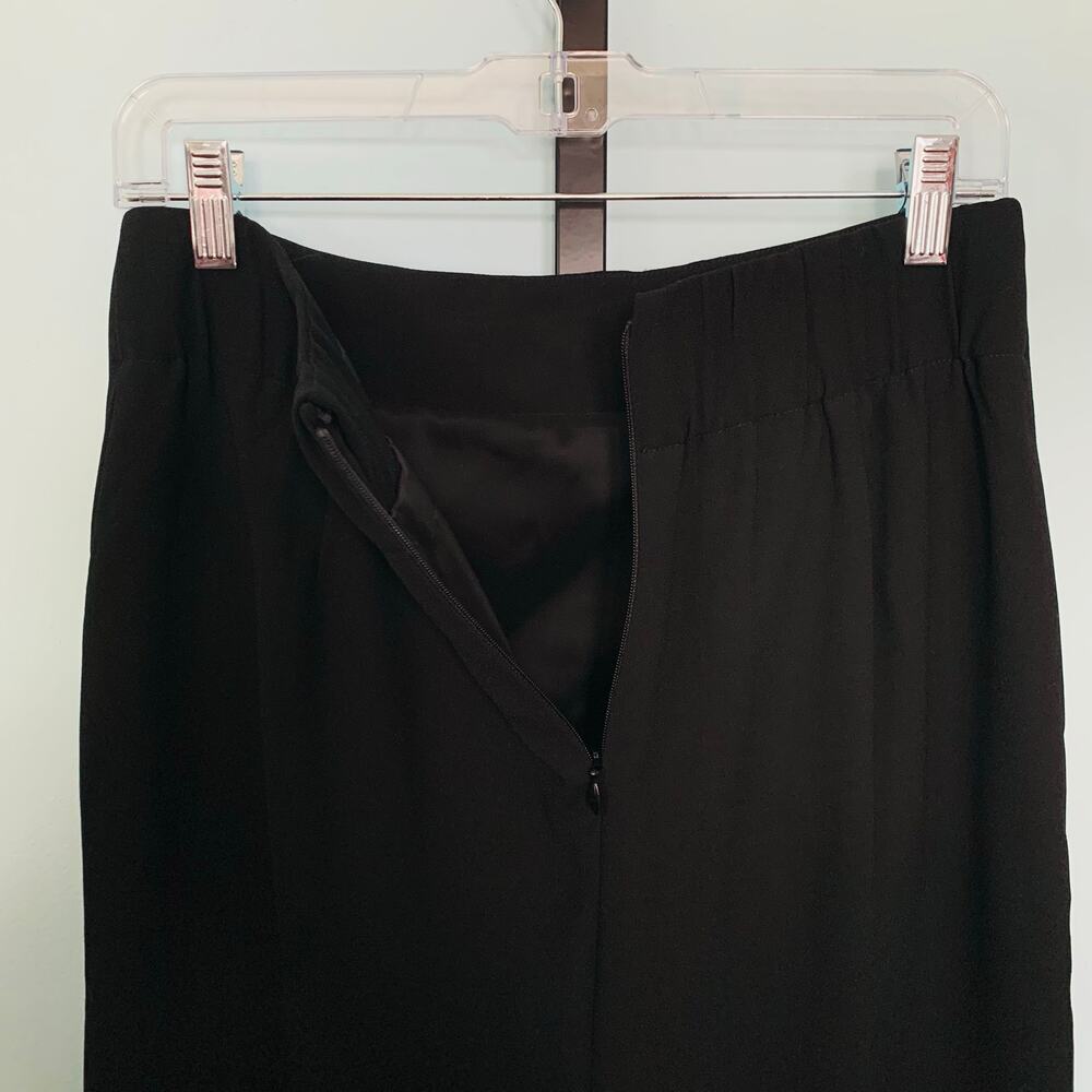 J. Crew Black Ruffle Pencil Skirt in 365 Crepe Size 4 - Picture 5 of 7